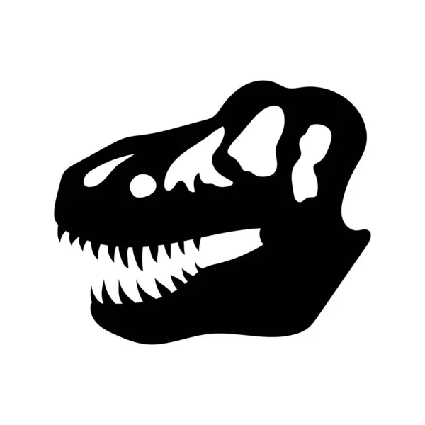 Noir Blanc Dinosaure — Image vectorielle