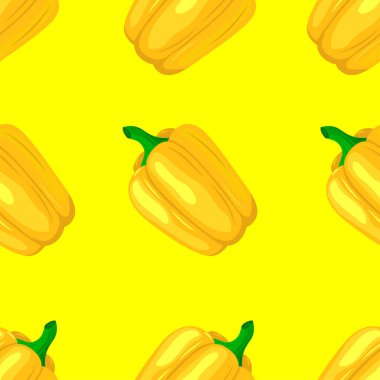 Sarı arka planda kusursuz desen, vektör illüstrasyonu.