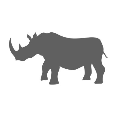 Gergedan siluetinin vektör çizimi