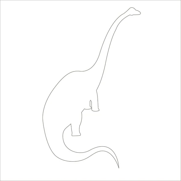Рисунок Динозавров Белом Фоне Векторная Иллюстрация — стоковый вектор