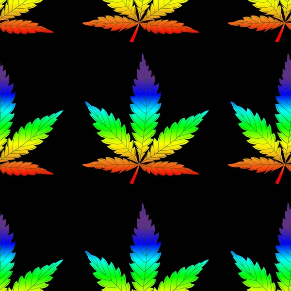 Fondo Vectorial Con Hojas Cannabis Ilustración Moderna — Vector de stock