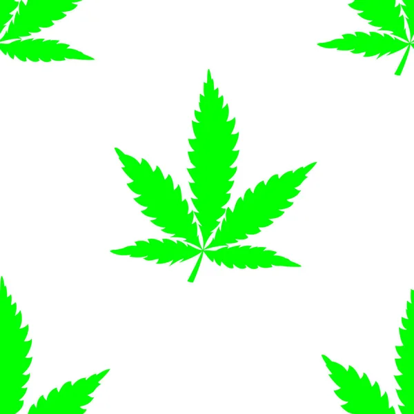Fondo Vectorial Con Hojas Cannabis Ilustración Moderna — Vector de stock