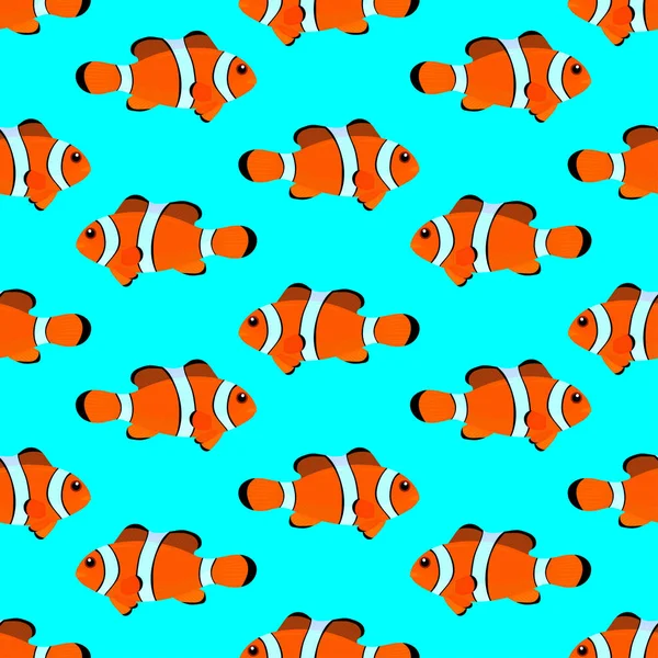 Motif Sans Couture Avec Des Poissons Colorés Illustration Vectorielle — Image vectorielle