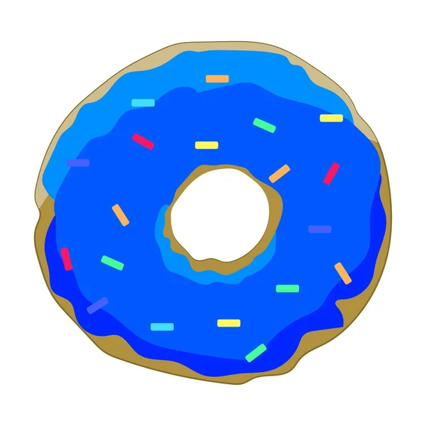 Donut Icoon Platte Illustratie Van Donut Vector Icoon Voor Web — Stockvector