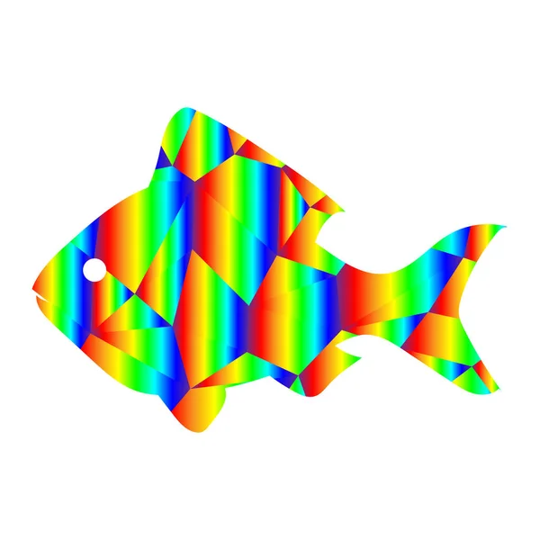 Fond Abstrait Poisson Composé Triangles Colorés — Image vectorielle