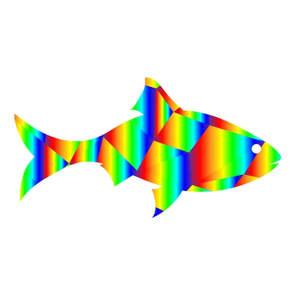 Fond Abstrait Poisson Composé Triangles Colorés — Image vectorielle