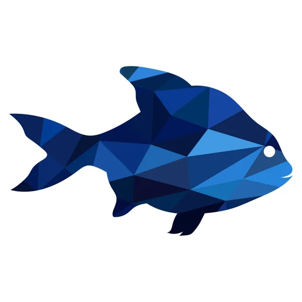 Resumo Fundo Peixes Constituídos Por Triângulos Coloridos — Vetor de Stock