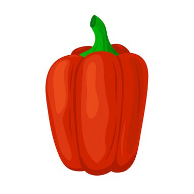 Arka planda olgun çan biberi, vektör illüstrasyonu 