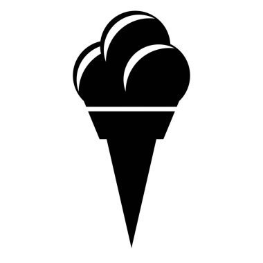 Dondurma ikonu. vektör illüstrasyonu