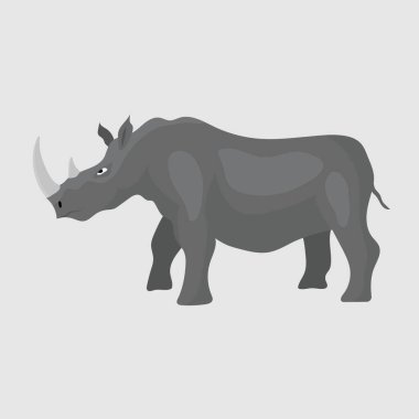 Gergedan siluetinin vektör çizimi