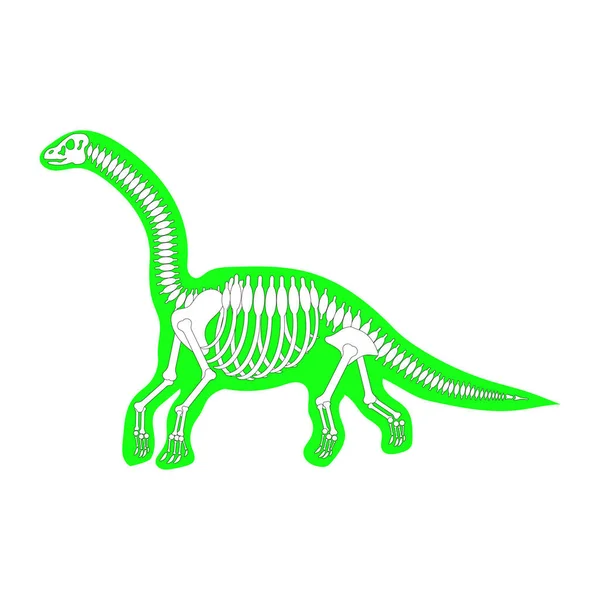 Icône Squelette Dinosaure Sur Fond Blanc Illustration Vectorielle — Image vectorielle