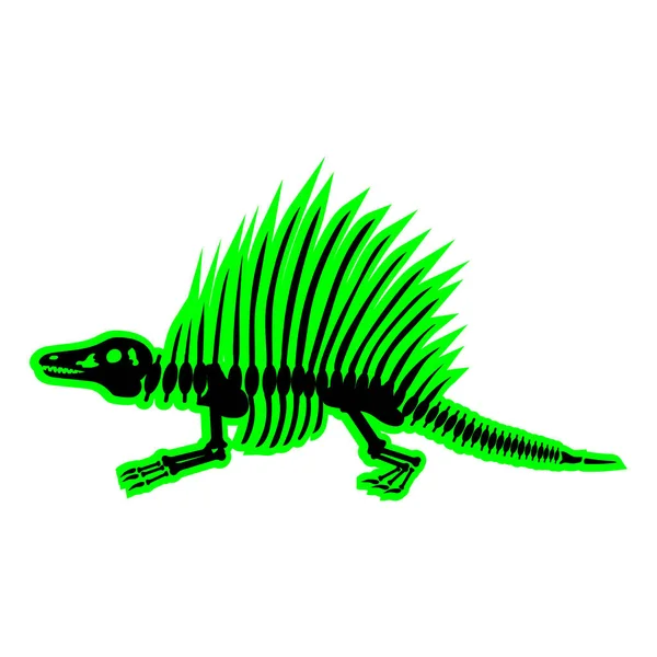 Значок Скелета Динозавра Білому Тлі Векторні Ілюстрації — стоковий вектор