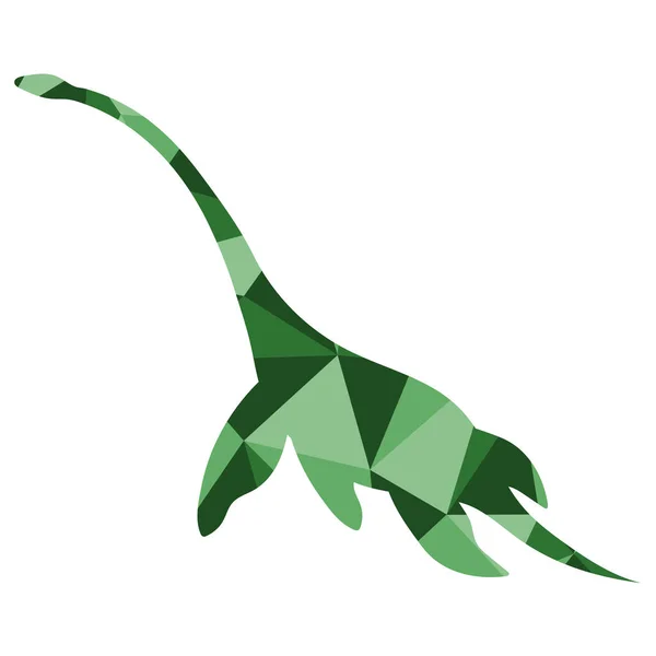 Dessin Dinosaure Vert Sur Fond Blanc Illustration Vectorielle — Image vectorielle