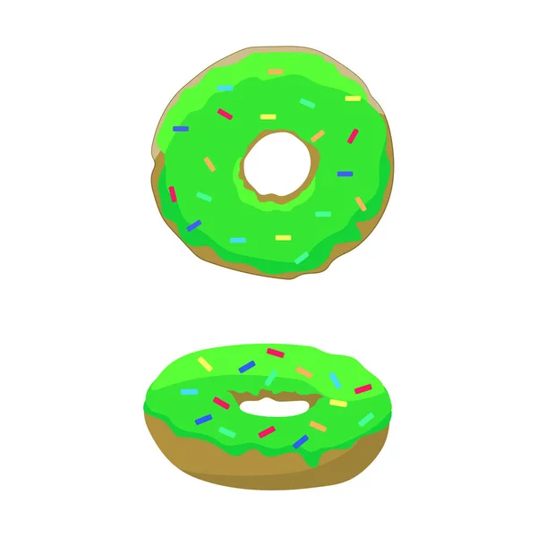Bunte Donuts Zeichnung Nahtloses Muster Vektorillustration — Stockvektor