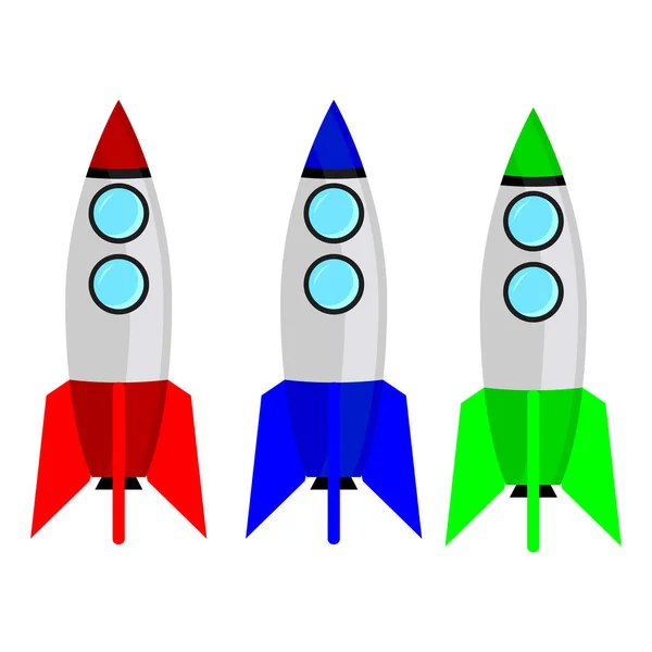 Rockets Seamless Geometric Background Bright Vector Illustration — Stock Vector