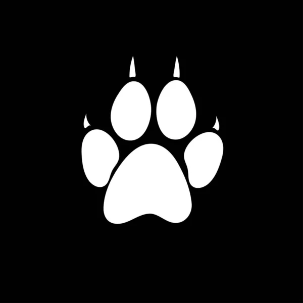 Ikona Druku Łapy Psa Symbol Zwierzęcia — Wektor stockowy