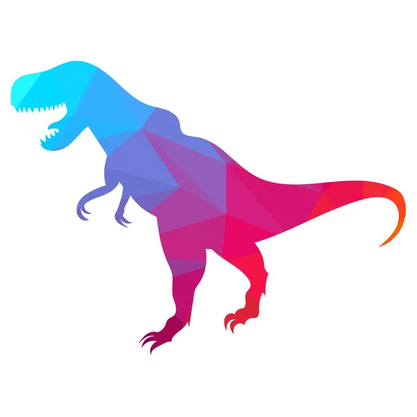 Dinosaure Coloré Sur Fond Blanc Illustration Vectorielle — Image vectorielle