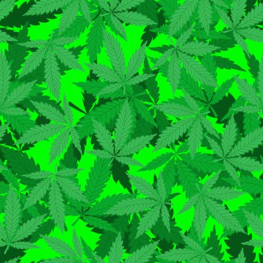 Esrar yaprakları çizim, pürüzsüz desen