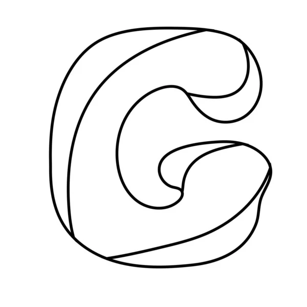 文字Gの描画ベクトル図 — ストックベクタ