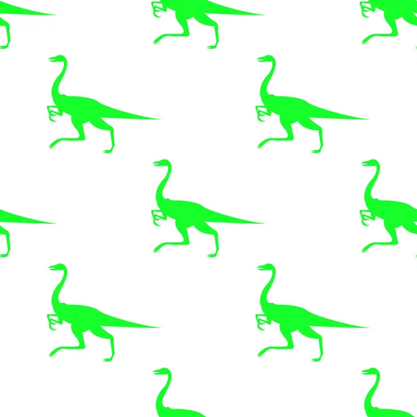 Рисунок Силуэтов Динозавров Бесшовный Рисунок — стоковый вектор