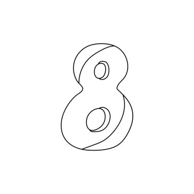 Beyaz arkaplanda Şekil 8