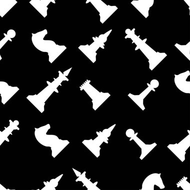 Satranç, kusursuz kalıp, vektör illüstrasyonu