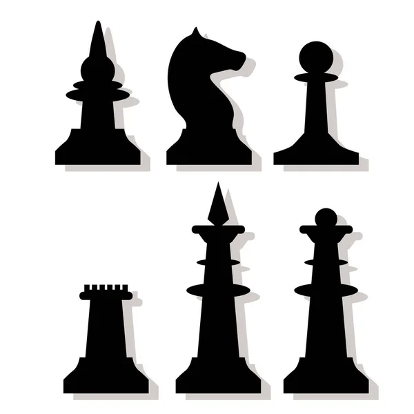 Набор Шахматных Фигур Векторная Иллюстрация — стоковый вектор