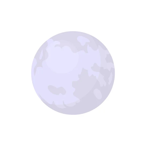 白色背景的月球绘图 矢量图解 — 图库矢量图片