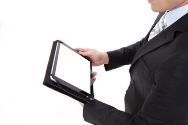 Genç iş adamının portresi.