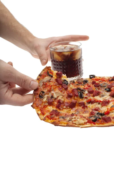 Italian pizza and cola
