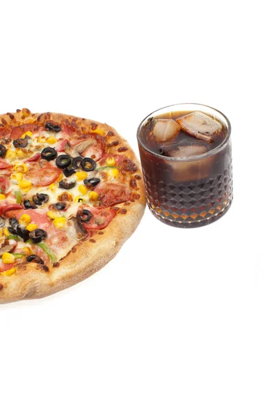 Italian pizza and cola