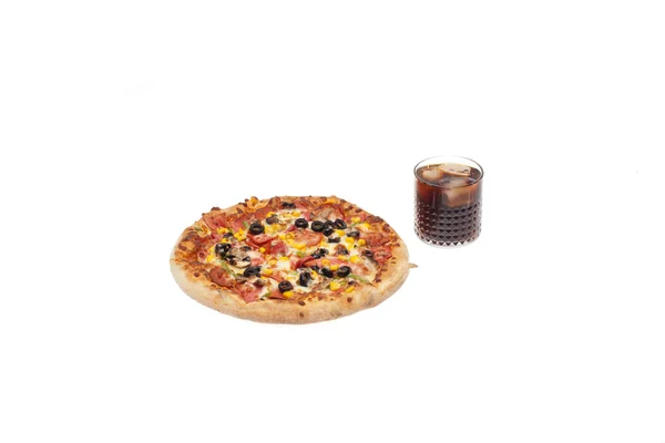 Italian pizza and cola