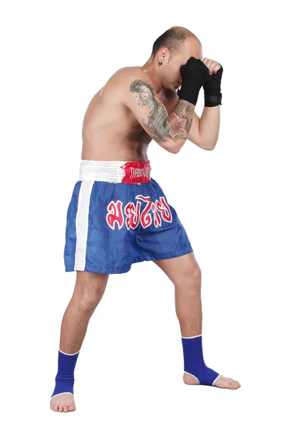 Thaise bokser met thai boksen actie — Stockfoto