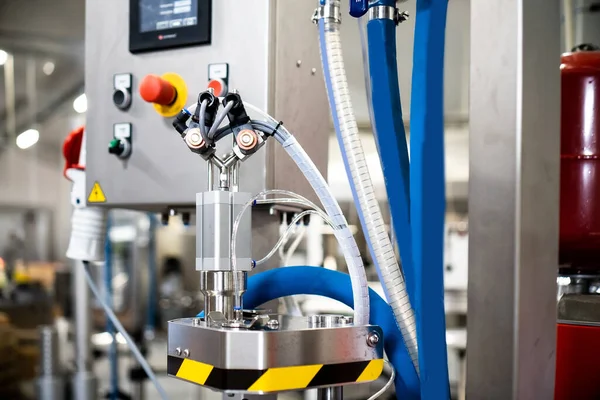 Juice Making Fabrikslinje Produktion Industri Juice Burkar Förpackning Lab Tillverkning — Stockfoto