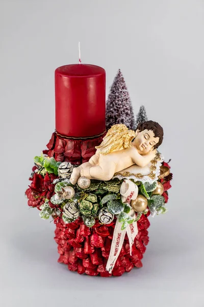 Vánoční Stromeček Stolní Kornouty Mini Dekorace Pro Oslavu Nového Roku — Stock fotografie