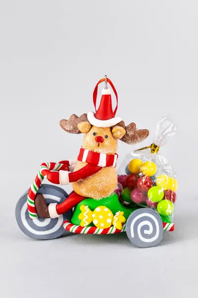 Cones Mesa Árvore Natal Mini Decoração Para Celebração Ano Novo — Fotografia de Stock