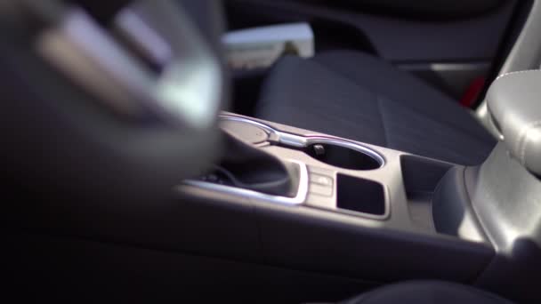 Knop Controle Sport Car Panel Spiegel Glas Joystick — Stockvideo
