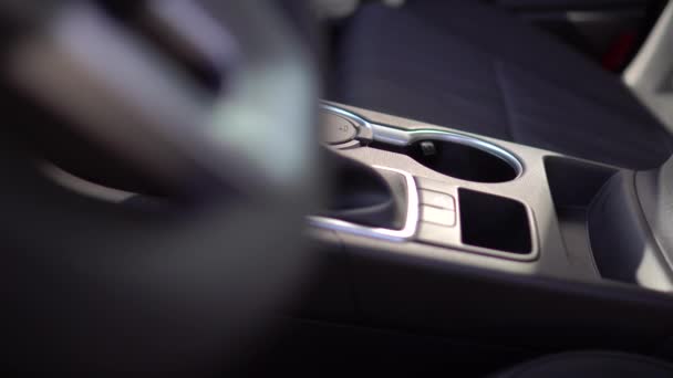 Knop Controle Sport Car Panel Spiegel Glas Joystick — Stockvideo