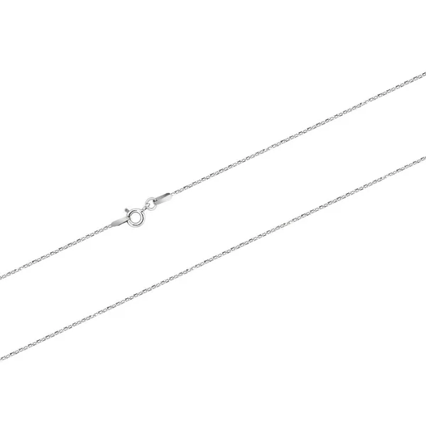 Silver Guld Hänge Halsband Länk Kedja Vit Bakgrund Isolerad — Stockfoto