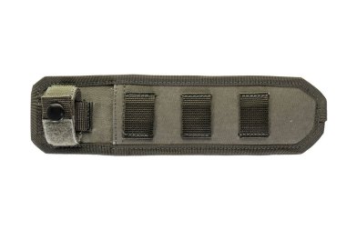 Beyaz bir arkaplanda siyah bir bıçak var.