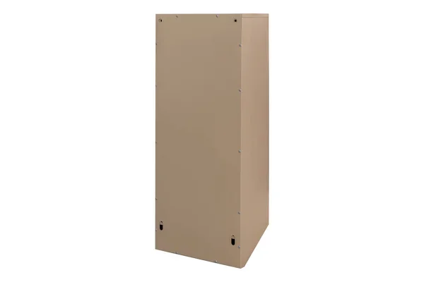 Beige Ecru Khaki Color Mailboxes White Background Isolated Mail Box — 스톡 사진