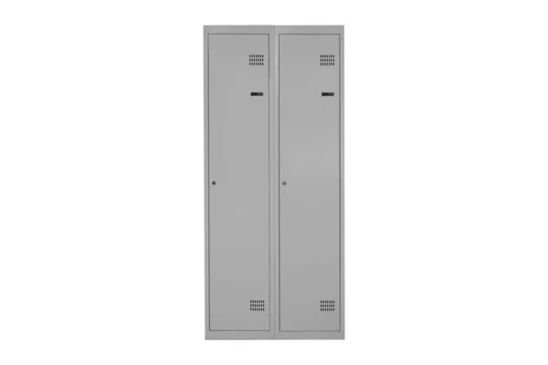 White Lockers Locker Room Change Room Metal Box Grey — 스톡 사진