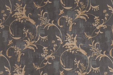 Arka planda eski, çiçekli bir süs duvar kâğıdı. Çiçek desenleri güzelmiş. Arka plan duvar tasarımı. Eski duvar kâğıdı