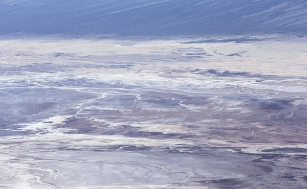 Vue aérienne du bassin Badwater dans la vallée de la Mort — Photo