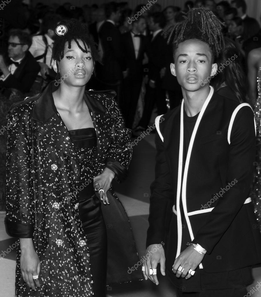 Willow smith and jaden smith at the met gala hi-res stock