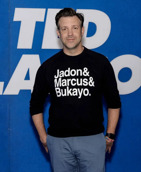 West Hollywood Kalifornien Juli 2021 Jason Sudeikis Deltar Apples Ted — Stockfoto