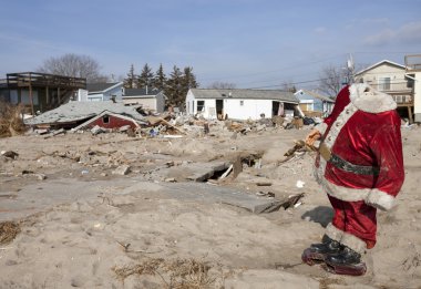 Hurricane Sandy Destruction at Breezy Point clipart