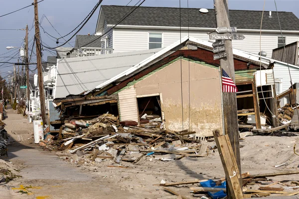 Distruzione dell'uragano Sandy a Breezy Point — Foto Stock