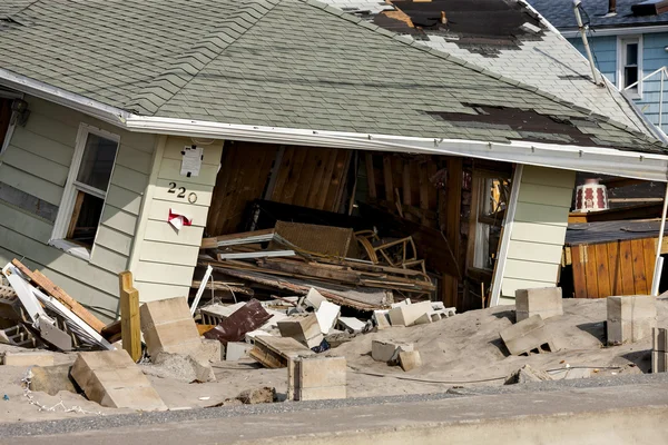 Furacão Sandy Destruição em Breezy Point — Fotografia de Stock