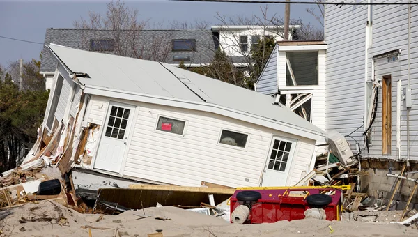 Furacão Sandy Destruição em Breezy Point — Fotografia de Stock
